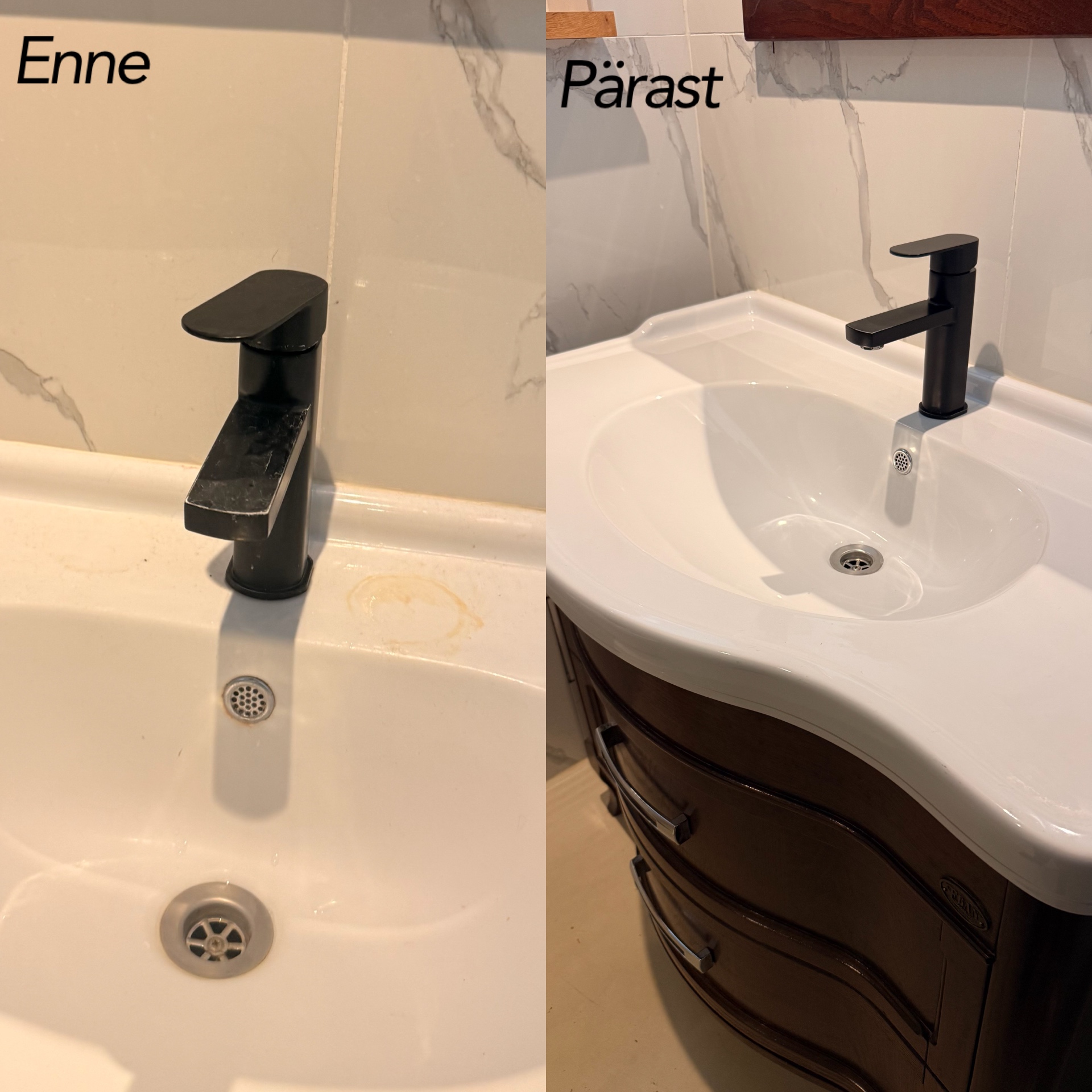 Akende välispesu enne ja pärast — akende pesu Tartus Lumix Clean
