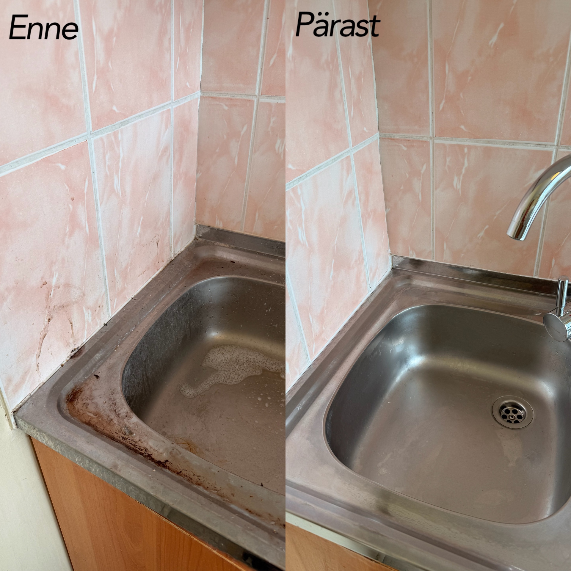 Ahju ja pliidi sügavpuhastus enne ja pärast — Lumix Clean Tartu